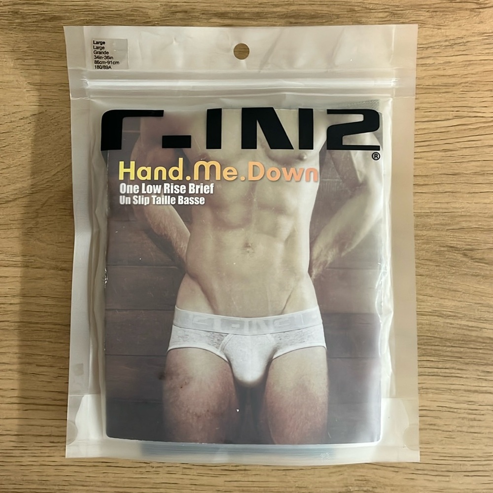 NWT, C-IN2 Hand Me Down Low Rise Brief